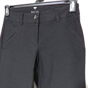SOHO Apparel Co. Ltd. Black Stretch Cropped Trousers Women's Size 6